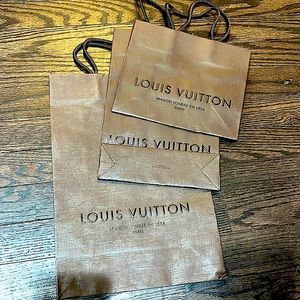 Set of 3 Authentic Louis Vuitton Shopping Bags